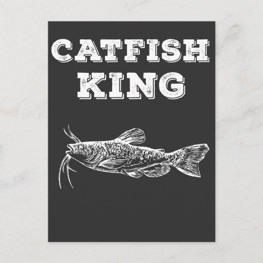 Catfish King Vist Fish Lover Fish Hook Angler Briefkaart (Voorkant)