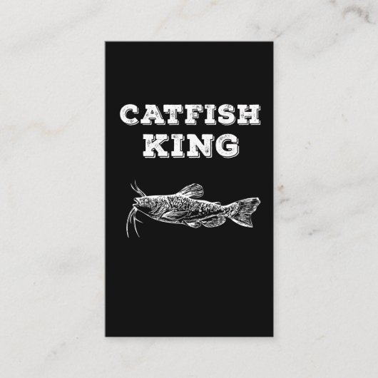Catfish King Vist Fish Lover Fish Hook Angler Visitekaartje (Voorkant)