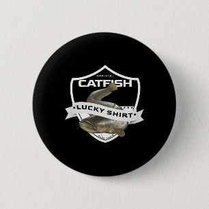 Catfish Lucky Shirt Grappige Accessoires voor Catf Ronde Button 5,7 Cm
