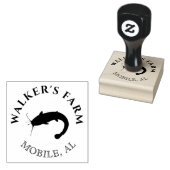  catfish monogram stempel (Gestempeld)