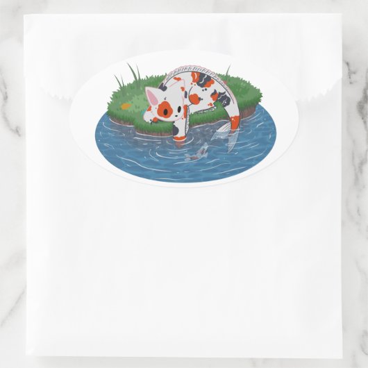 catfish ovale sticker (Tas)