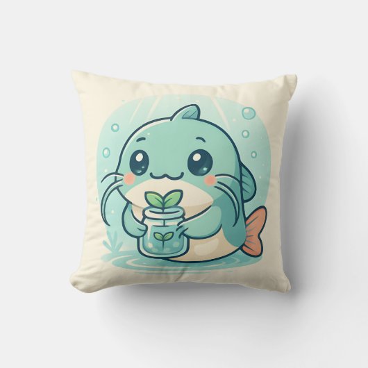 Catfish Plant Parent Kussen (Voorkant)