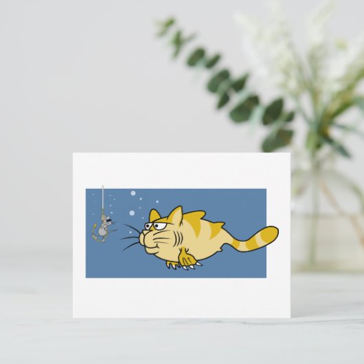 Catfish Pun Briefkaart (Staand voorkant)