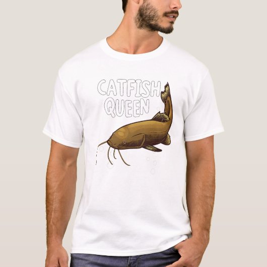 Catfish Queen Fishing Lover Cute Catfish T-Shirt (Voorkant)