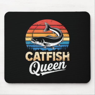 Catfish Queen Gevist voor vissers en visliefhebber Muismat