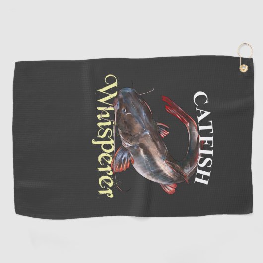 Catfish Whisperer Dark Geviste handdoek (Horizontaal)
