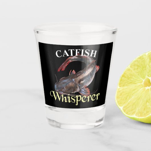 Catfish Whisperer Dark Shot Glas (Voorkant)