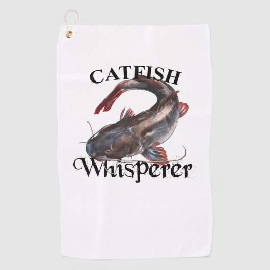 Catfish Whisperer Light Vissen dowel Golfhanddoek (Voorkant)