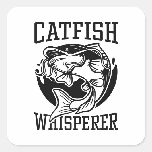 Catfish Whisperer Vierkante Sticker (Voorkant)
