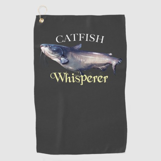 Catfish Whisperer Vissen dowel Golfhanddoek (Voorkant)