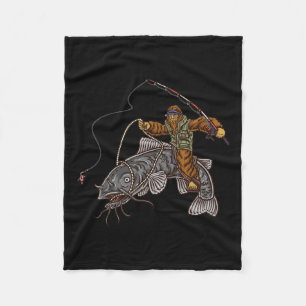 Catfishing Bigfoot Hunting Catvissers 1 Fleece Deken