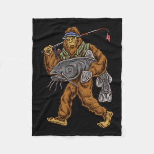 Catfishing Bigfoot Jachtvissers Fleece Deken