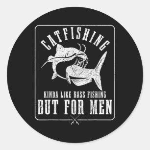 Catfishing een beetje zoals b Vist maar voor manne Ronde Sticker