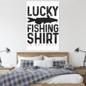 Catfishing Grappige Catfish Visser Gift Lucky Char Canvas Afdruk (Insitu (Slaapkamer))