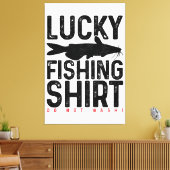 Catfishing Grappige Catfish Visser Gift Lucky Char Canvas Afdruk (Insitu (Woonkamer))
