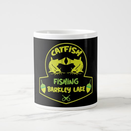 Catfishing Lake Barkley Kentucky Grote Koffiekop (Voorkant)