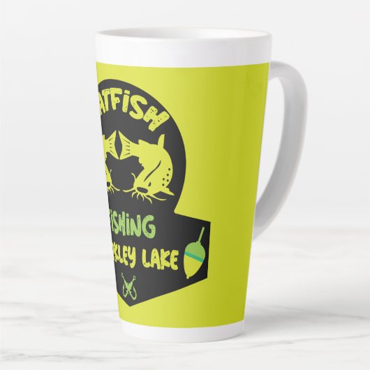 Catfishing Lake Barkley Kentucky Latte Mok (Rechterhoek)