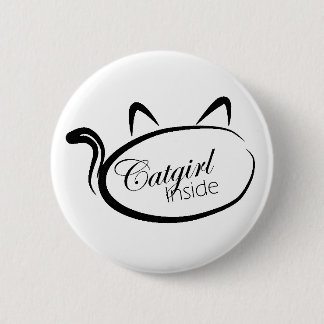 Catgirl binnenkant ronde button 5,7 cm