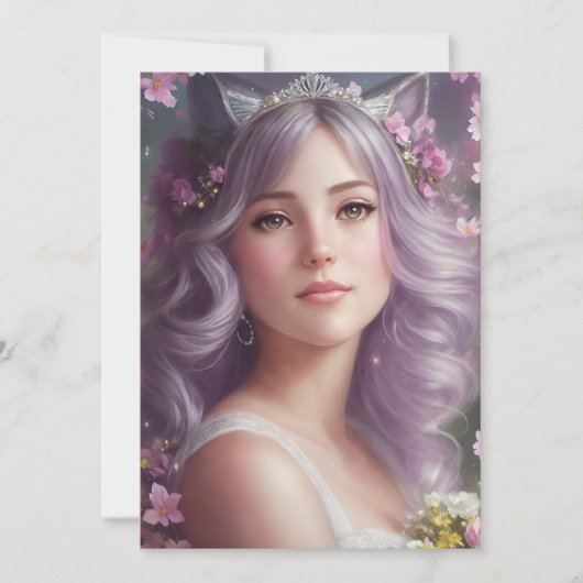 Catgirl bride kaart (Voorkant)