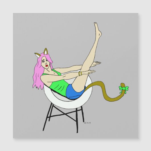 catgirl magnet (Voorkant)