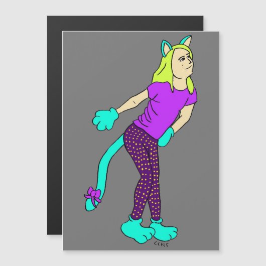 catgirl magnet (Voorkant / Achterkant)