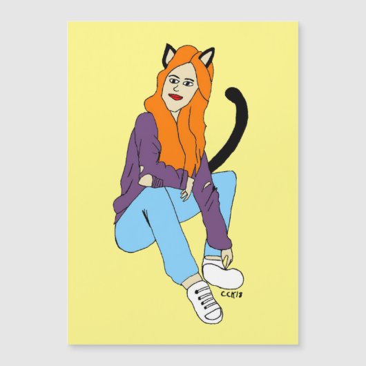 catgirl magnet (Voorkant)