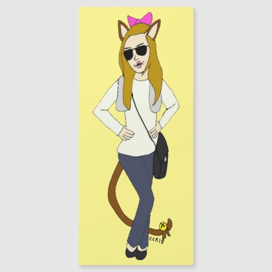 catgirl magnet (Voorkant)