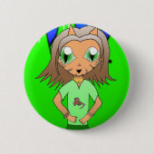 CatGirl Ronde Button 5,7 Cm (Voorkant)