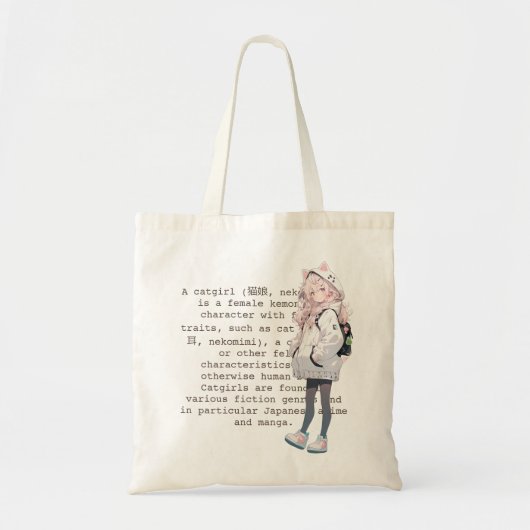 Catgirl Tote Bag (Voorkant)