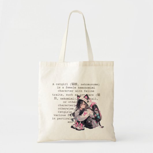 Catgirl Tote Bag (Voorkant)