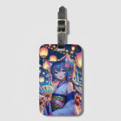 Catgirl's Joyful Dance bij Dusk Bagagelabel (Voorkant (verticaal))