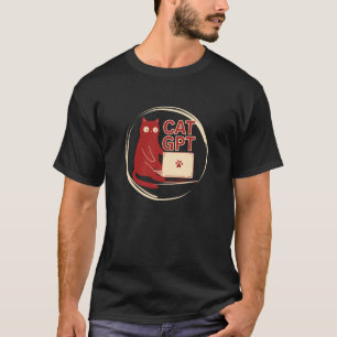 CatGPT Kat Moeder Kat Vader Kat Liefhebbers AI Tec T-shirt