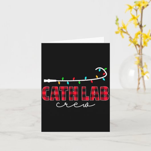 Cath Lab Crew Cardiology Nurse Rad Tech Christmas  Kaart (Gele Bloem)