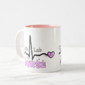 Cath Lab Nurse Gifts Tweekleurige Koffiemok (Voorkant links)