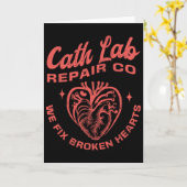 Cath Lab Reparatie Co Grappige Valentijnsdag Cath Kaart (Gele Bloem)