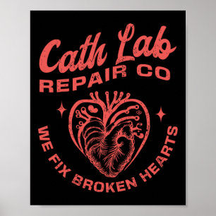 Cath Lab Reparatie Co Grappige Valentijnsdag Cath  Poster