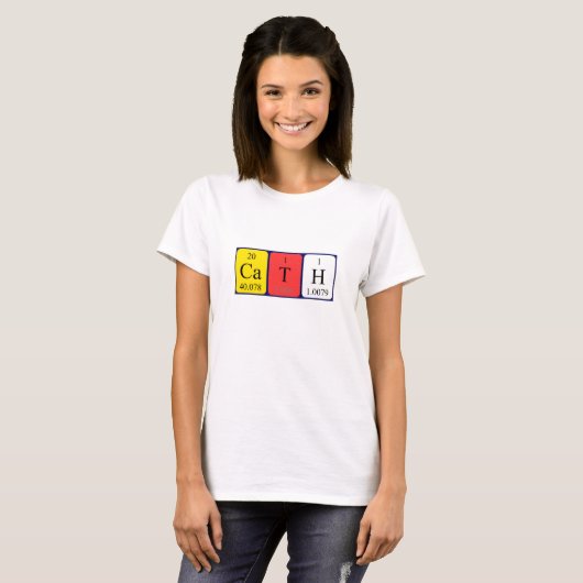 Cath periodiek table name shirt (Voorkant volledig)