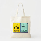 Cath periodieke table name canvas tas (Voorkant)