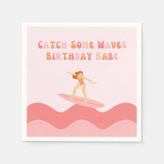 Cath Sommige Waves Verjaardag Babe Servetten