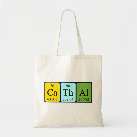 Cathal periodieke table name canvas tas (Voorkant)