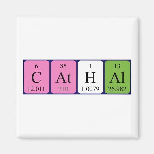 Cathal periodieke table name magnet (Voorkant)