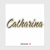 Catharina black gold Lettering Aufkleber Sticker (Vel)