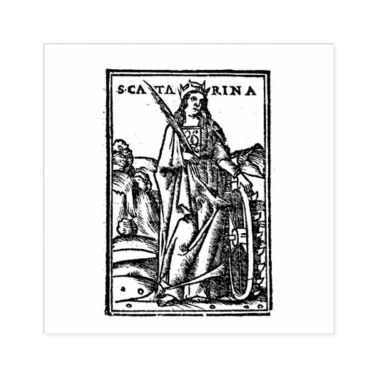 Catharina van Siena Religieus Rubberstempel (Afrduk)