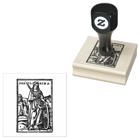 Catharina van Siena Religieus Rubberstempel (Gestempeld)