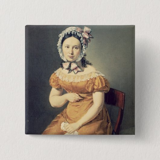 Catharine, de vrouw van de kunstenaar, 1825 vierkante button 5,1 cm (Voorkant)
