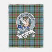 Cathcart Clan Badge Tartan Pset Fleece Deken (Voorkant)