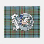 Cathcart Clan Badge Tartan Pset Fleece Deken (Voorkant (Horizontaal))