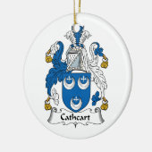 Cathcart Family Crest Keramisch Ornament (Links)