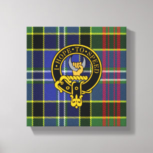 Cathcart Scottish Crest en Tartan Canvas print