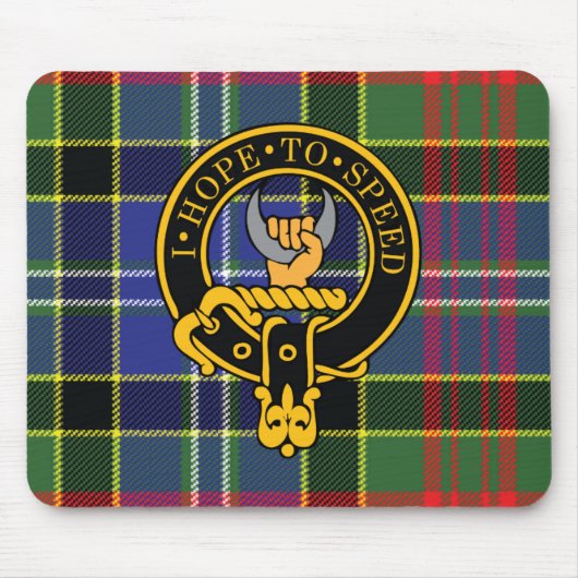 Cathcart Scottish Crest en Tartan Muismat (Voorkant)